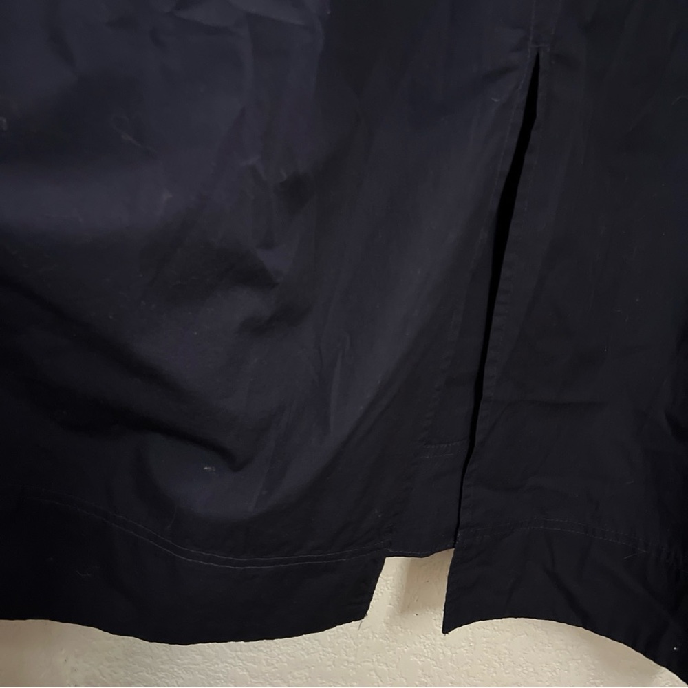 Nwt Free Assembly Women Zip Front Dress Navy Cotton maxi Flutter Sleeves - Picture 9 of 10